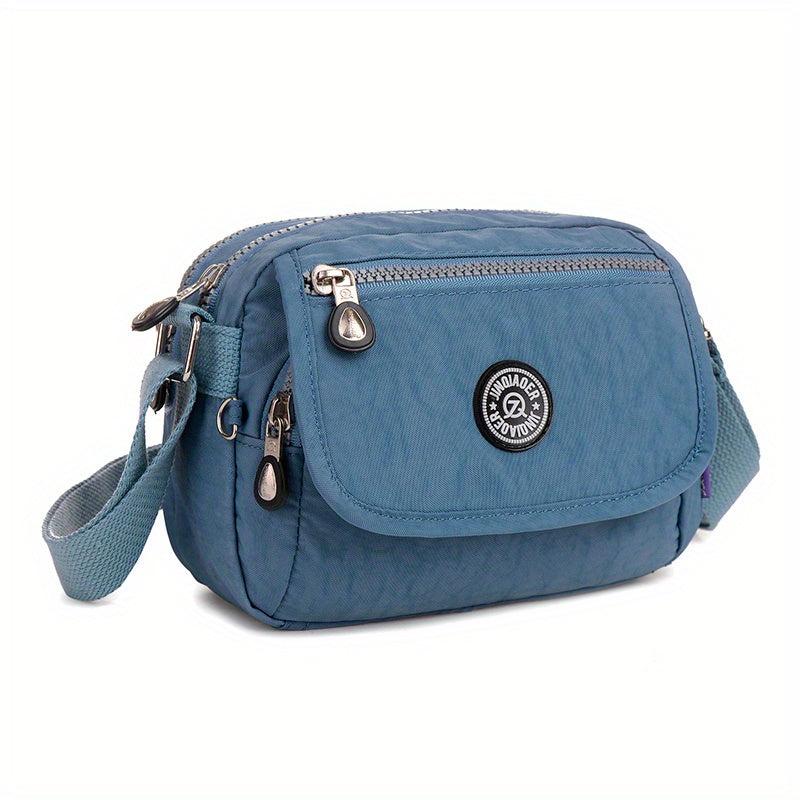 Mini Zipper Crossbody Bag Nylon Lightweight Messenger Bag