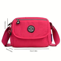 Mini Zipper Crossbody Bag Nylon Lightweight Messenger Bag