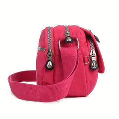 Mini Zipper Crossbody Bag Nylon Lightweight Messenger Bag