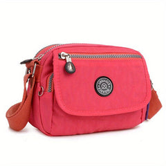 Mini Zipper Crossbody Bag Nylon Lightweight Messenger Bag