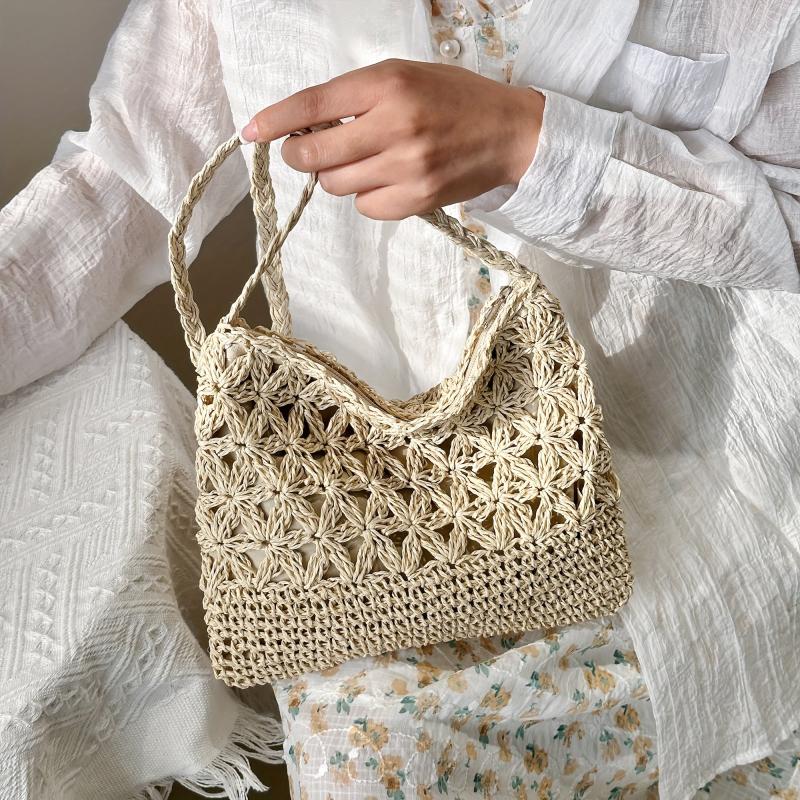 Straw Summer Beach Bag Crossbody Shoulder Bag For Women