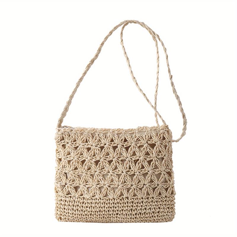 Straw Summer Beach Bag Crossbody Shoulder Bag For Women