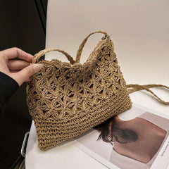 Straw Summer Beach Bag Crossbody Shoulder Bag For Women