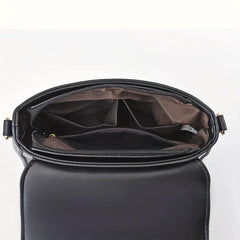 Faux Pearl Decor Crossbody Bag Top Handle Satchel Purse
