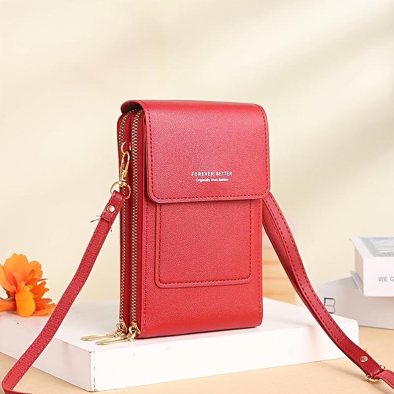 Women's Mini Crossbody Bag with Touch Screen for Mobile Phone