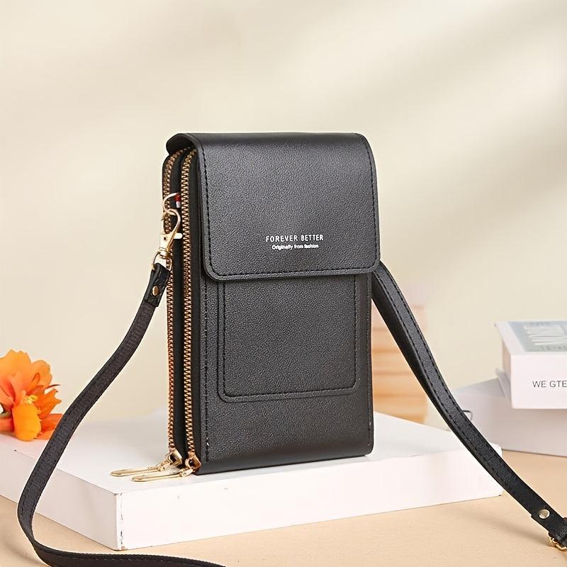 Women's Mini Crossbody Bag with Touch Screen for Mobile Phone
