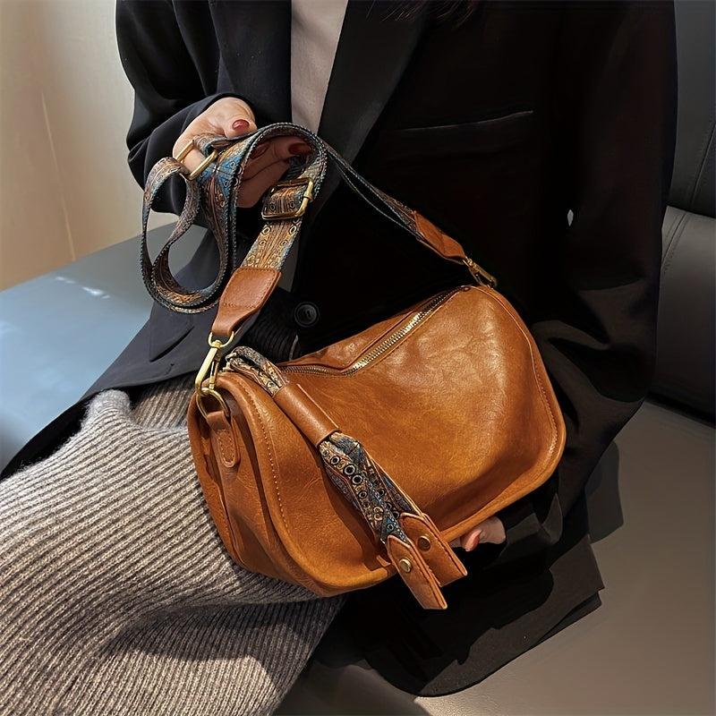 Vintage Geometric Crossbody Bag Ethnic Style Dumpling Purse