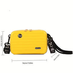 Crossbody Bag Zipper Square Hardside Shoulder Women's Purse