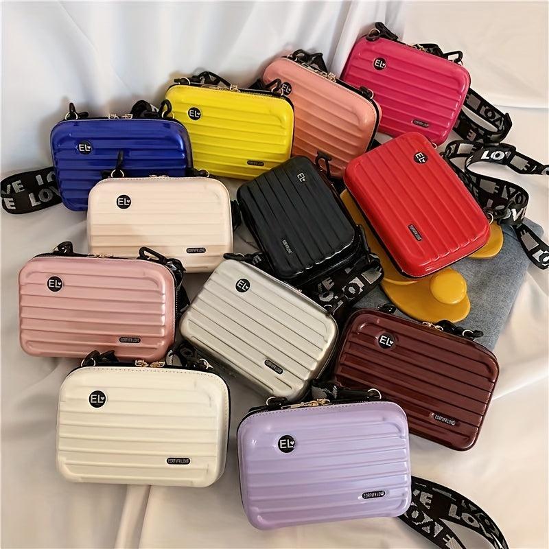 Crossbody Bag Zipper Square Hardside Shoulder Women's Purse