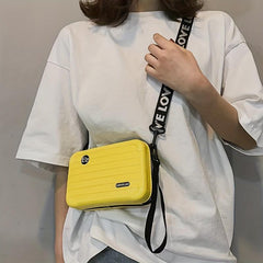 Crossbody Bag Zipper Square Hardside Shoulder Women's Purse