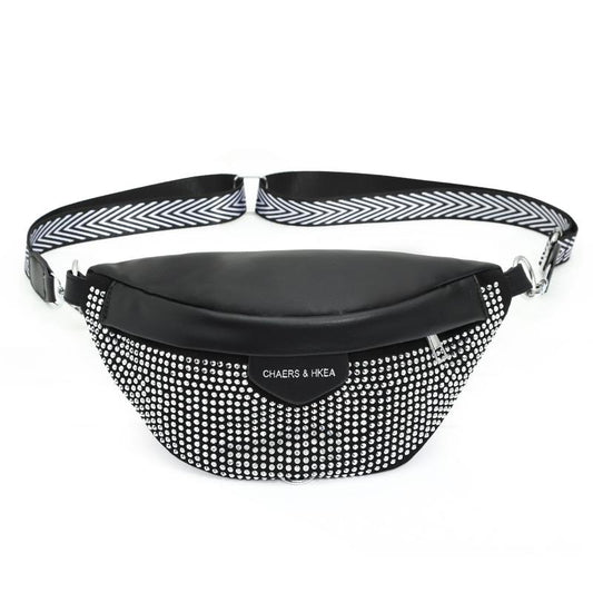 Rhinestone Fanny Pack Crossbody Bag Chest Bag Purse