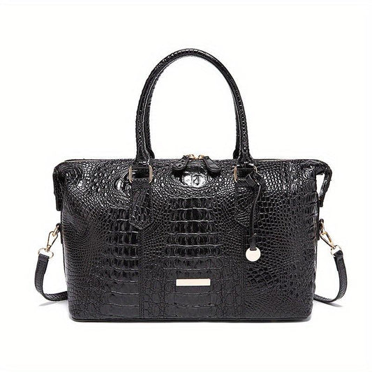 Crocodile Pattern Tote Bag Shoulder Bag Commuter Bag
