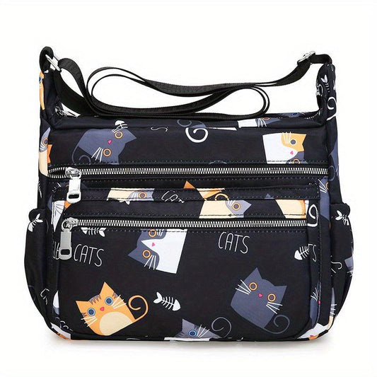 Nylon Hobo Zipper Bag Crossbody Shoulder Bag for Travel