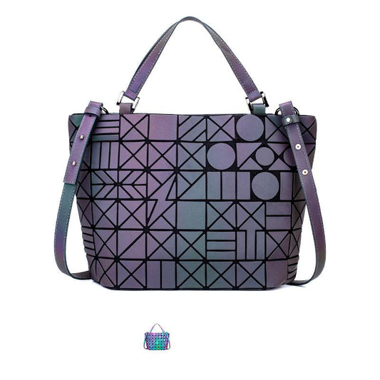 Geometric Luminous Hand Bag Holographic Reflective Crossbody Bag