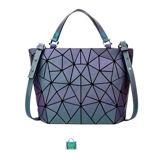 Geometric Luminous Hand Bag Holographic Reflective Crossbody Bag