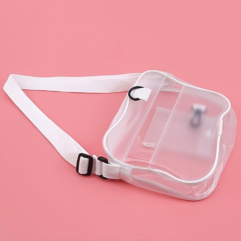 Women's Transparent Crossbody Bag Large Capacity Clear Small Square Bag Set