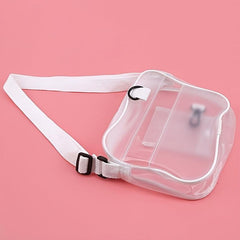Women's Transparent Crossbody Bag Large Capacity Clear Small Square Bag Set