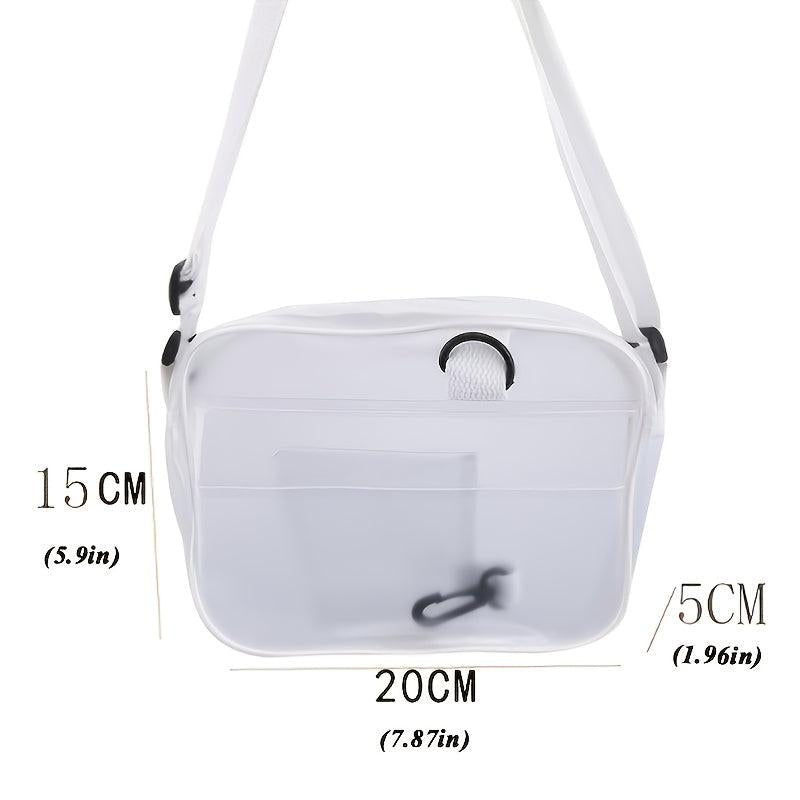 Women's Transparent Crossbody Bag Large Capacity Clear Small Square Bag Set