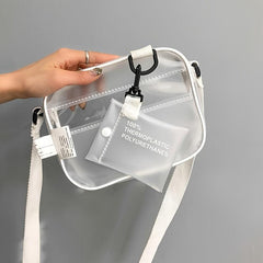 Women's Transparent Crossbody Bag Large Capacity Clear Small Square Bag Set