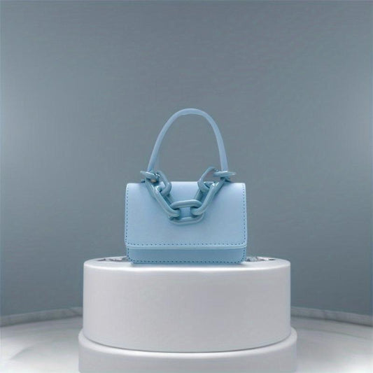 Mini Chain Crossbody Bag Solid Handbags Square Purse 12 5 5