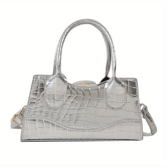 Vintage Crocodile Pattern Handbag PU Leather Crossbody Bag