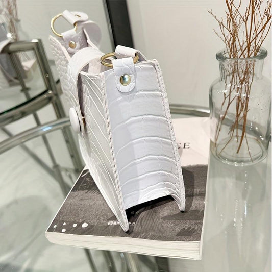 Crocodile Pattern Crossbody Bag PVC Handbag Women's Shoulder Bag