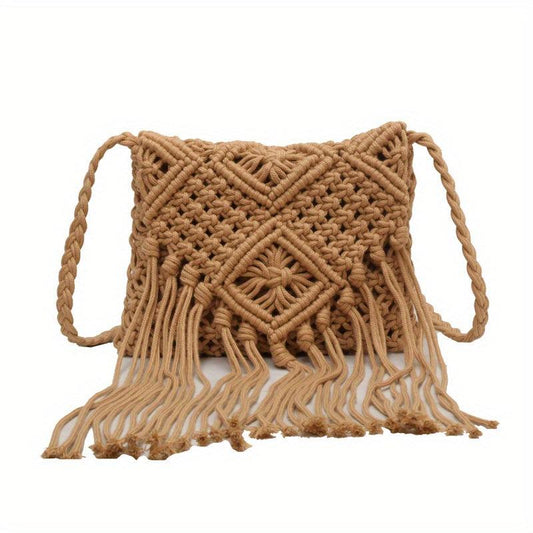 Boho Fringe Crossbody Bag Summer Beach Bag