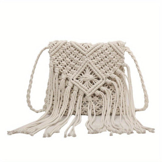 Boho Fringe Crossbody Bag Summer Beach Bag