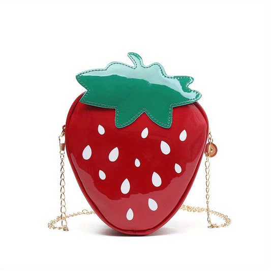 Strawberry Shape Crossbody Bag Chain Shoulder Bag Novelty Purses