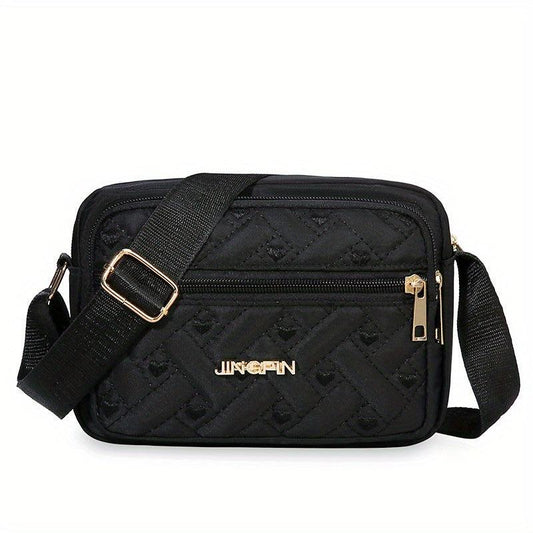 Heart Embroidery Crossbody Bag Small Layer Purse For Women
