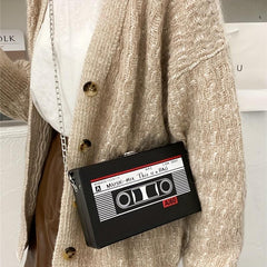 Radio Shaped Crossbody Bag Vintage Chain Shoulder Bag