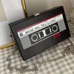 Radio Shaped Crossbody Bag Vintage Chain Shoulder Bag