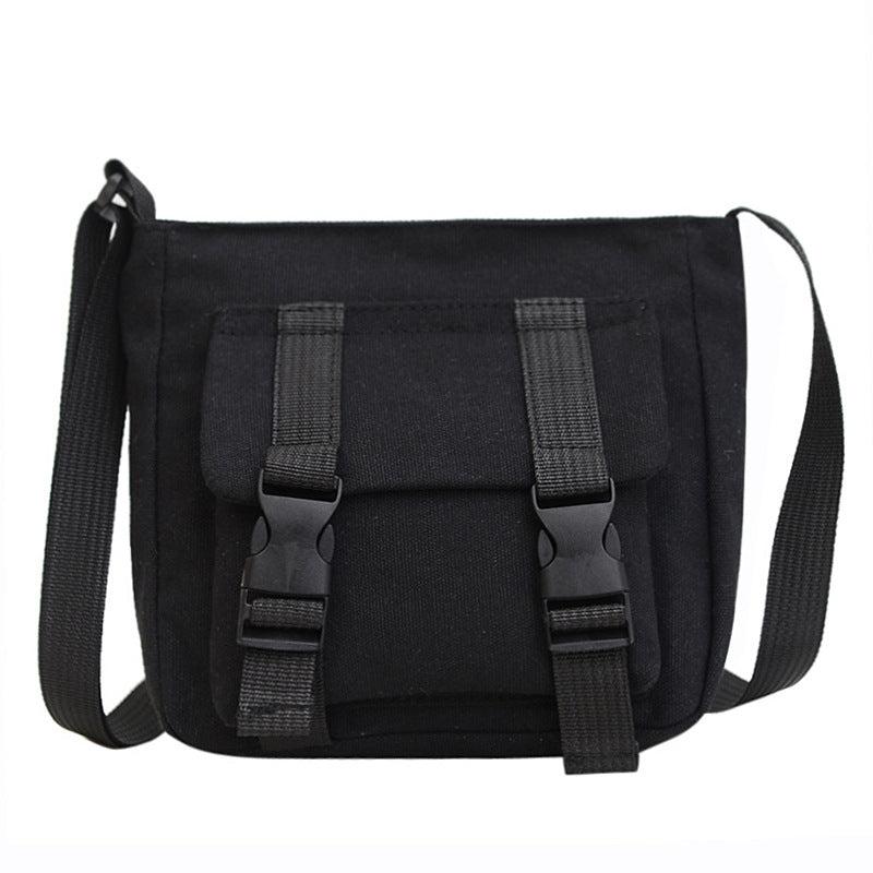Solid Canvas Tote Bag Lightweight Shoulder Bag Casual Practical Commuter Bag