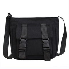 Solid Canvas Tote Bag Lightweight Shoulder Bag Casual Practical Commuter Bag