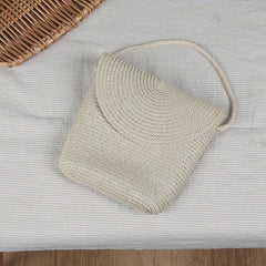 Straw Woven Crossbody Bag Boho Style Shoulder Bag For Women