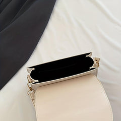 Mini Houndstooth Pattern Saddle Bag Flap Crossbody Bag