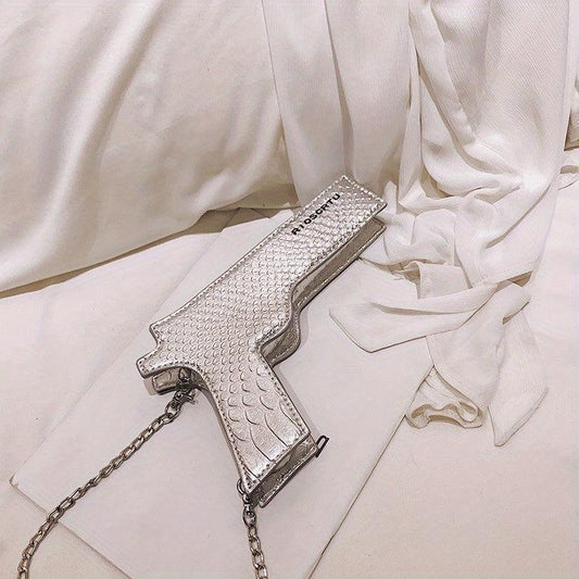Pistol Crossbody Bag Chain Shoulder Clutch Purse