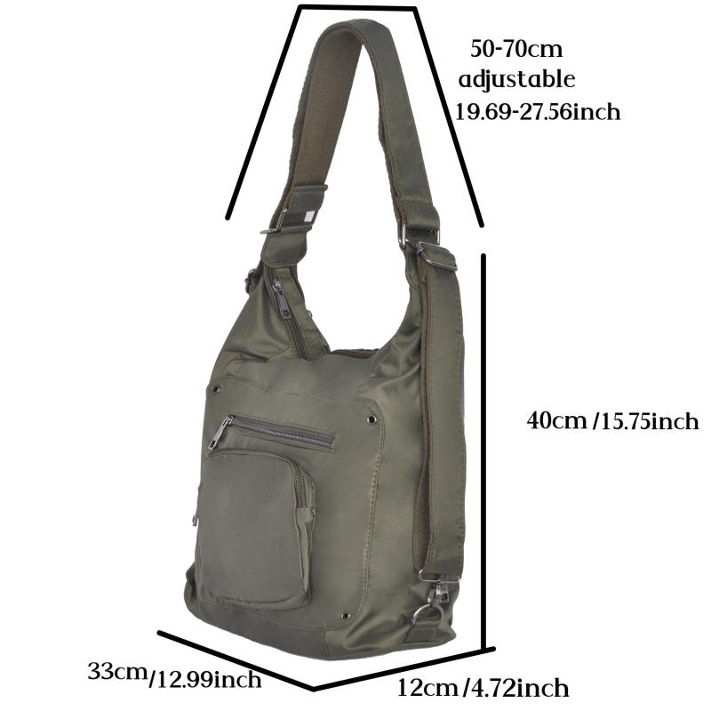 Large Nylon Shoulder Bag Lightweight Messenger Casual Backpack