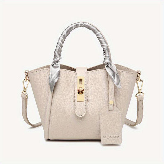 Vegetable Basket Bag Scarf Decor Crossbody Bag for Women