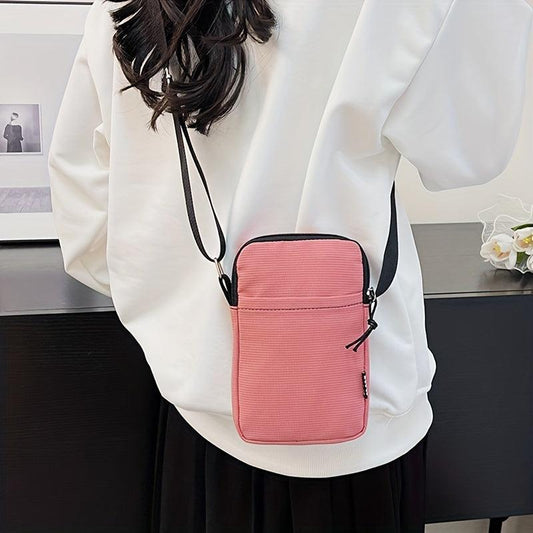 Stylish Crossbody Phone Bag Zipper Shoulder Bag