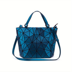Geometric Luminous Crossbody Bag PU Leather Tote