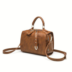 Vintage Crossbody Bag Retro PU Leather Satchel Handbag & Purse