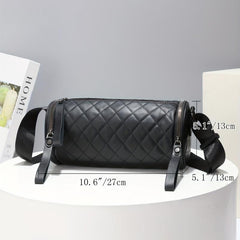 Argyle Quilted Bucket Bag Crossbody Purse for Women