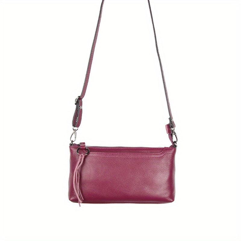 Minimalist Solid Square Shoulder Bag Crossbody Zipper Purse