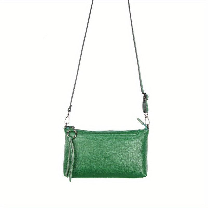 Minimalist Solid Square Shoulder Bag Crossbody Zipper Purse