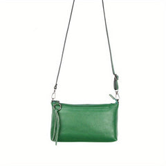 Minimalist Solid Square Shoulder Bag Crossbody Zipper Purse