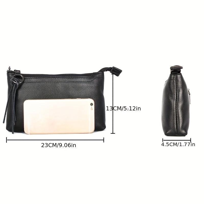 Minimalist Solid Square Shoulder Bag Crossbody Zipper Purse