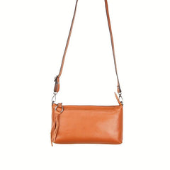 Minimalist Solid Square Shoulder Bag Crossbody Zipper Purse