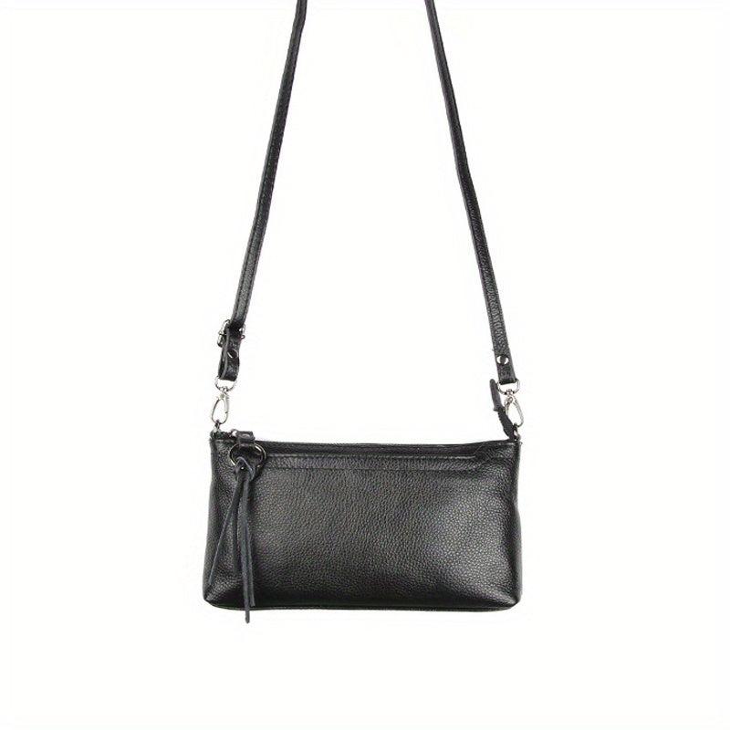 Minimalist Solid Square Shoulder Bag Crossbody Zipper Purse