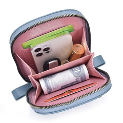 Heart Embroidery Crossbody Bag Zipper Purse Wallet Shoulder Mobile Phone Bag